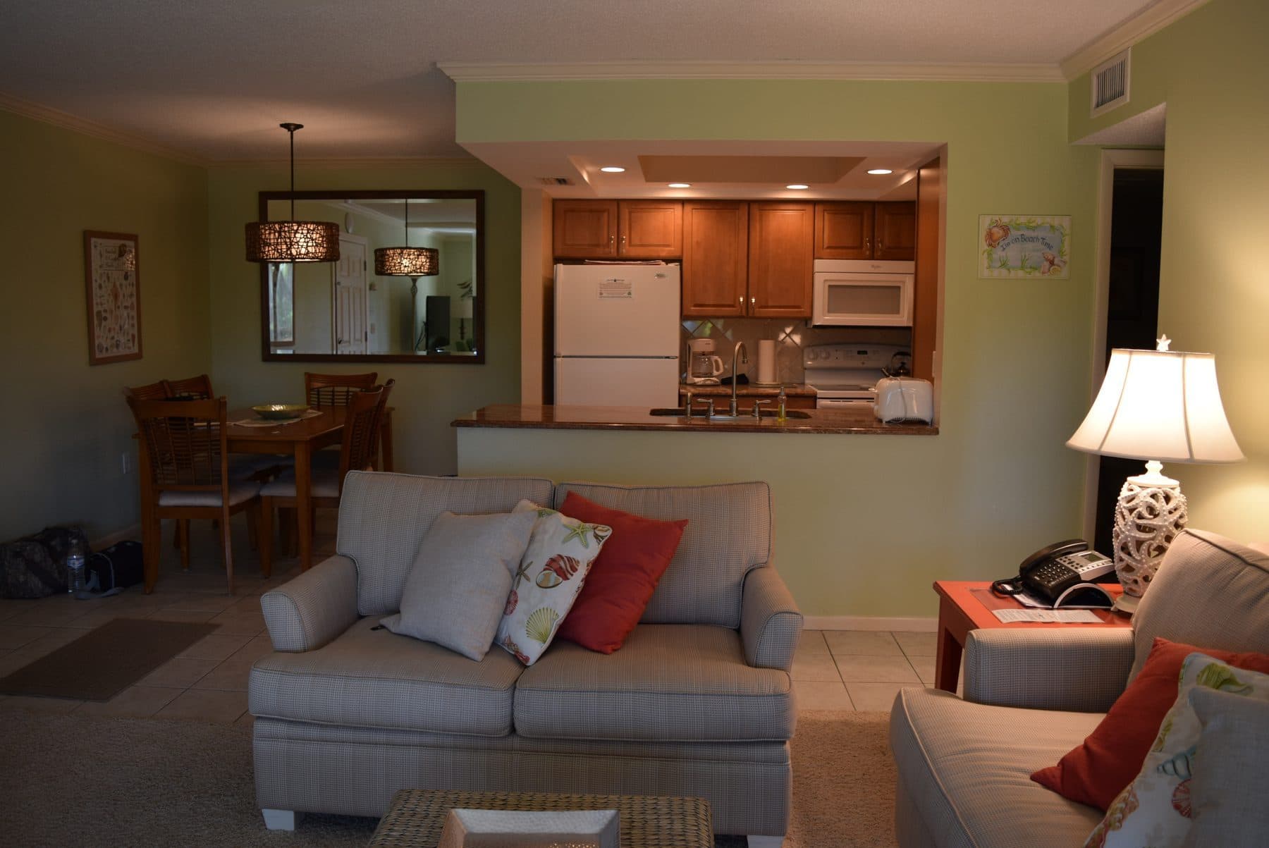 Dated living and kitchen combination