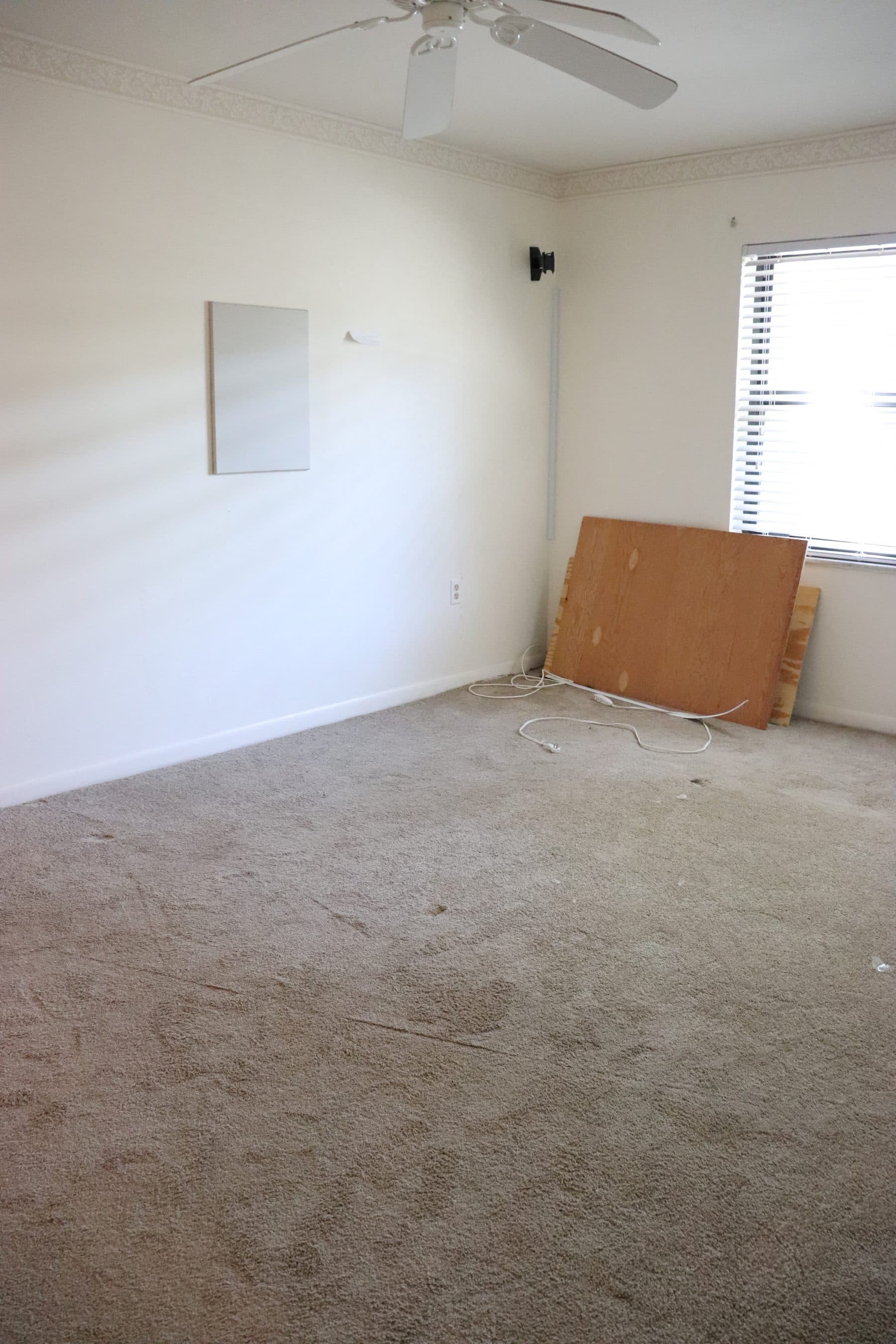 Gutted room mid-renovation